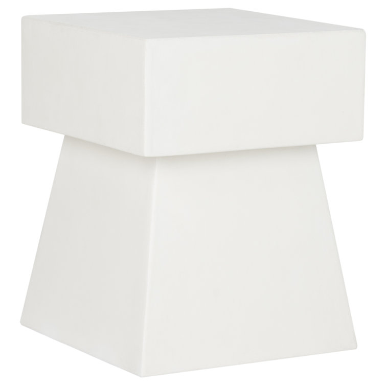 Hokku Designs Zen Mushroom Outdoor Concrete Accent Table Ivory